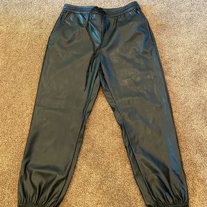 target leather joggers